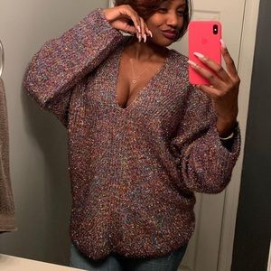 PrettyLittleThing lace up back sweater